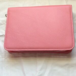 Pink mini iPad Clutch with Handle with mini iPad holder for Apple